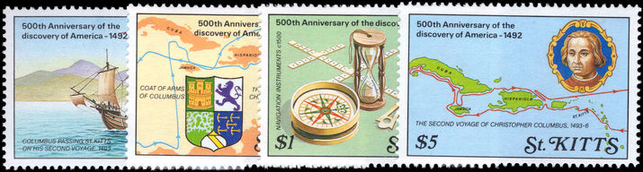 St Kitts 1989 Columbus unmounted mint.
