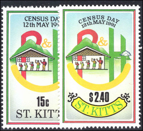 St Kitts 1991 National Census unmounted mint.