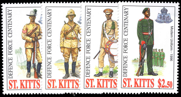 St Kitts 1996 Centenary of Defence Force unmounted mint.