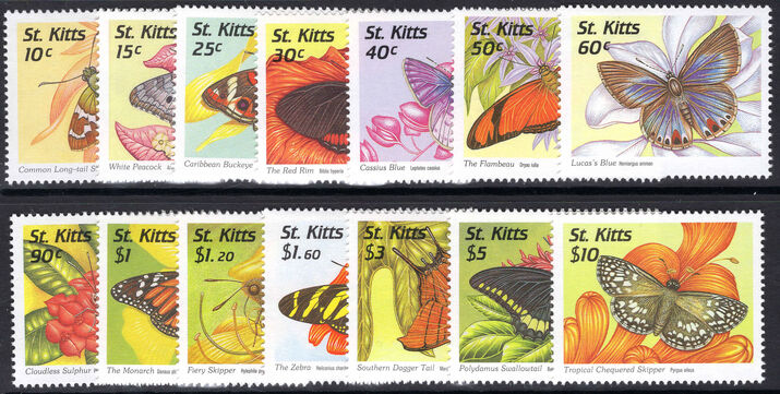 St Kitts 1997 Butterflies Cot printing unmounted mint.