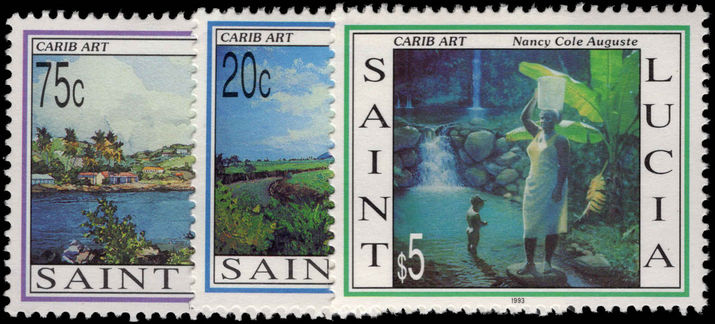 St Lucia 1993 Carib Art unmounted mint.
