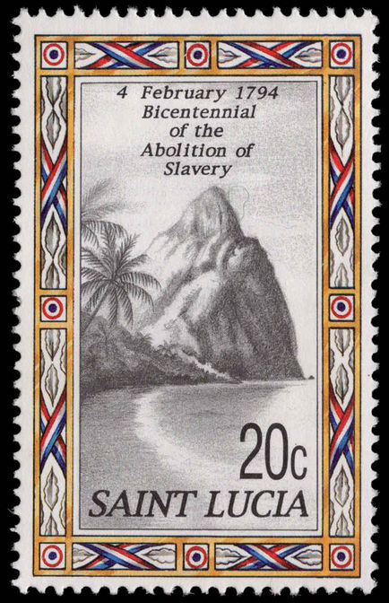 St Lucia 1994 Abolition of Slavery unmounted mint.