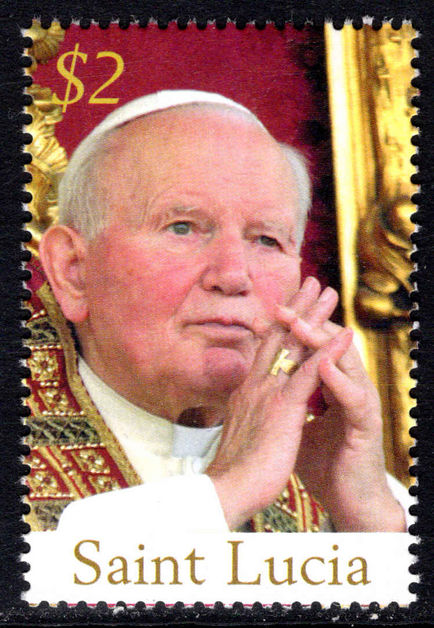 St Lucia 2005 Pope John Paul II unmounted mint.