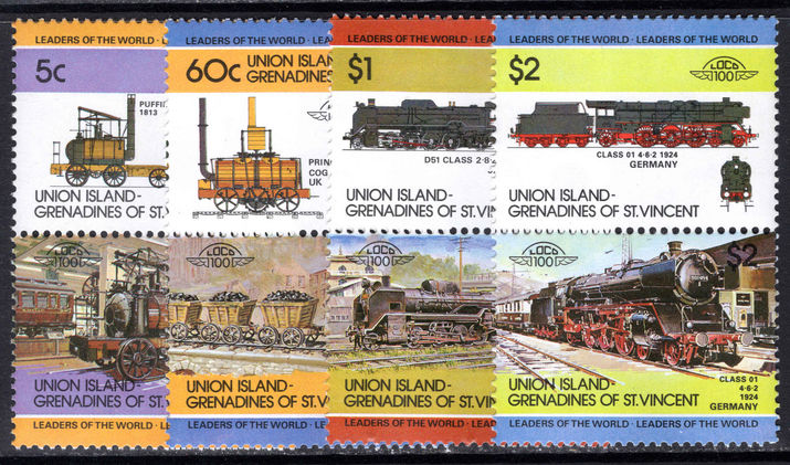 Union Island 1984 Railway Locomotives (1st series) unmounted mint.