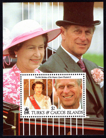 Turks & Caicos Islands 1991 Queens Birthday souvenir sheet unmounted mint.