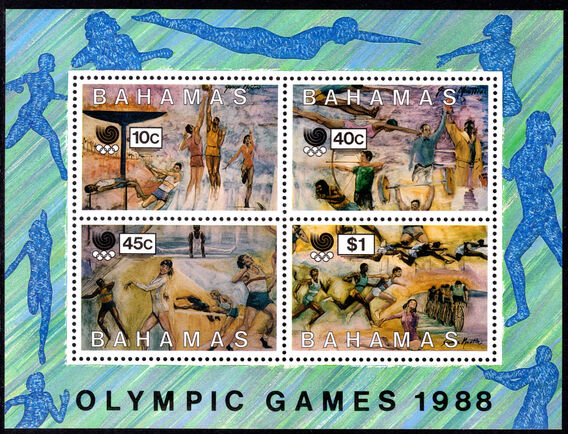 Bahamas 1988 Olympic Games Seoul souvenir sheet  unmounted mint.