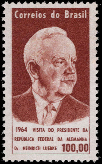Brazil 1964 Pres. Lubke unmounted mint.