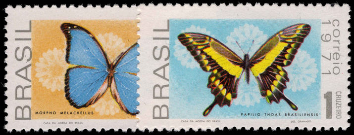 Brazil 1971 Butterflies unmounted mint.