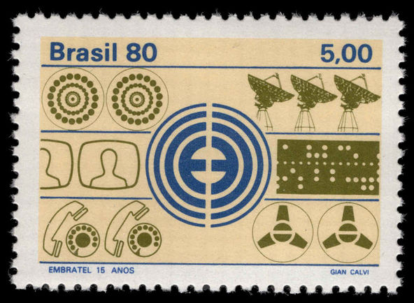 Brazil 1980 National Telecommunications Day unmounted mint.