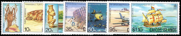 Caicos Islands 1983-84 set 1983 values unmounted mint.