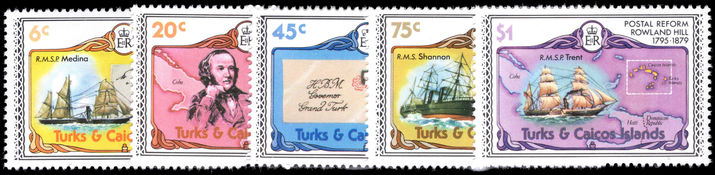 Turks & Caicos Islands 1979-80 Sir Rowland Hill 1979 perf 12 values unmounted mint.