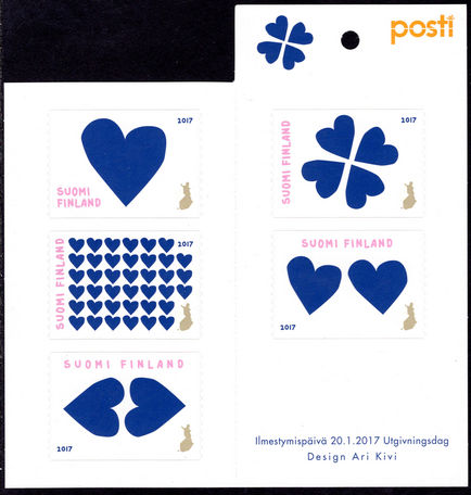 Finland 2017 Valentines Day booklet unmounted mint.