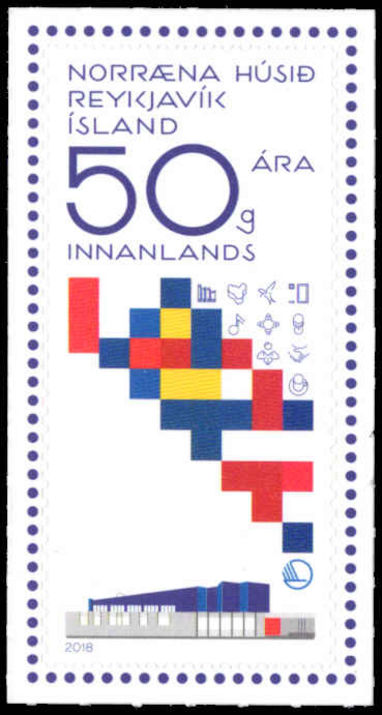Iceland 2018 50 years of Nordic house in ReykjavÌk unmounted mint.