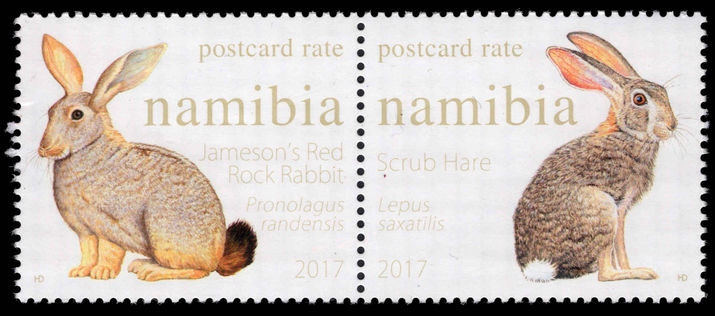 Namibia 2017 Rabbits unmounted mint.