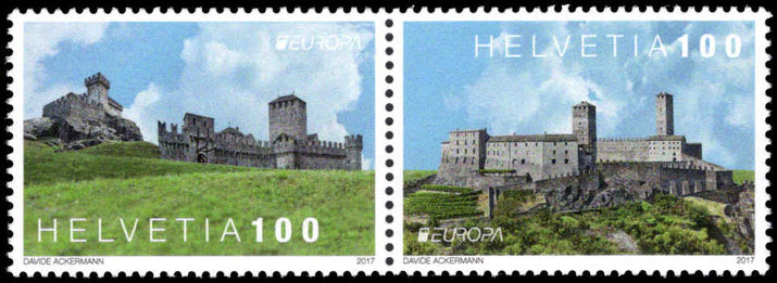 Switzerland 2017 Europa: castles and palaces unmounted mint.