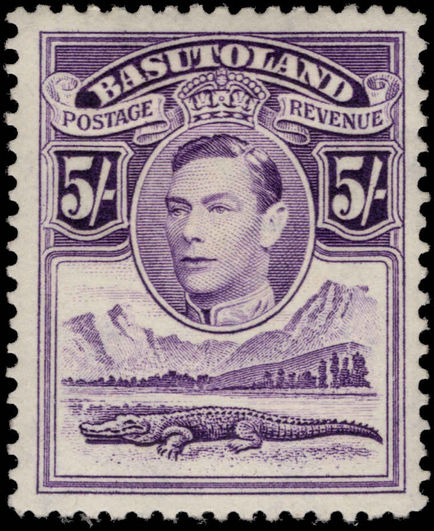 Basutoland 1938 5s violet mounted mint.
