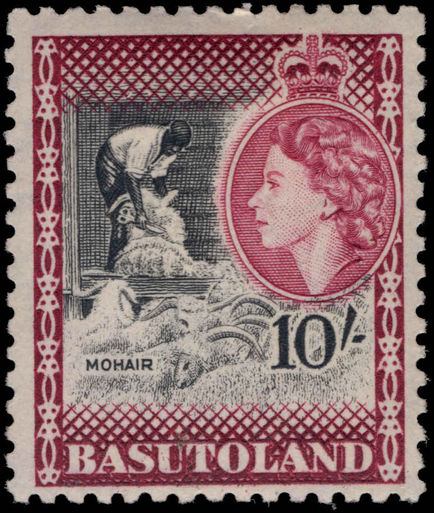 Basutoland 1954-58 10s Mohair mounted mint.