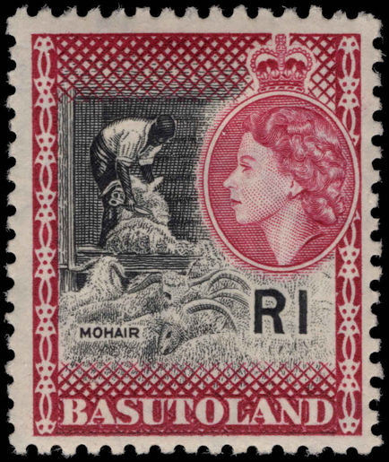 Basutoland 1961-63 1r Mohair mounted mint.