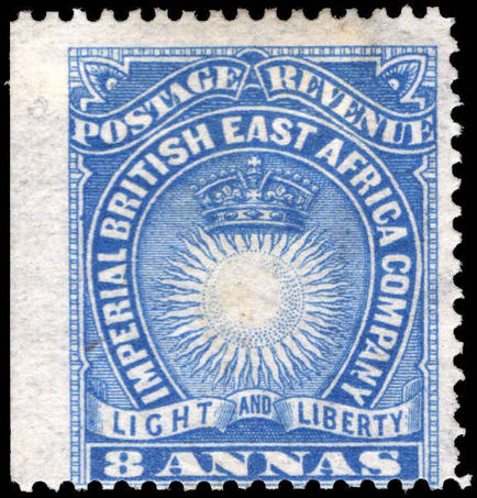 British East Africa 1890-95 8a blue lightly mounted mint.