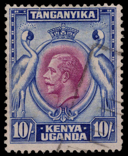 Kenya Uganda & Tanganyika 1935-37 10s purple and blue fine used.