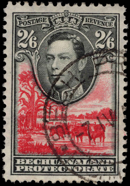 Bechuanaland 1938-52 2s6d black and scarlet used.
