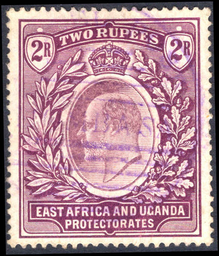 East Africa and Uganda 1904-07 2r dull and bright purple fine used.