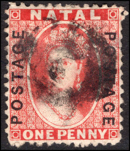 Natal 1870-73 1d bright red fine used.