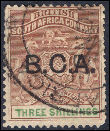 British Central Africa 1891-95 3s brown and green fine used