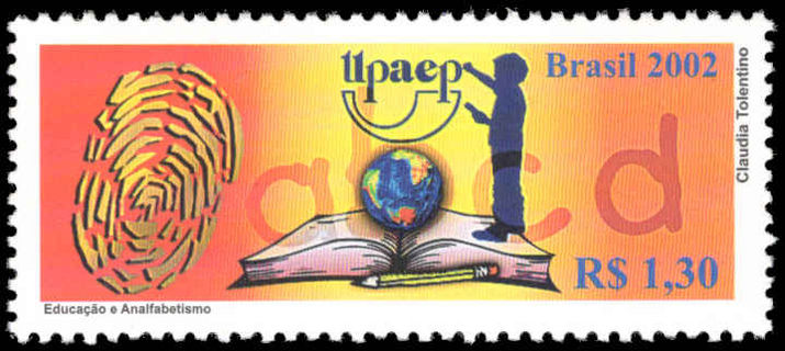 Brazil 2002 Education and Literacy Campaign unmounted mint.