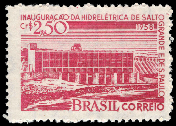 Brazil 1958 Salto Grande Hydro-electric Station lightly mounted mint.