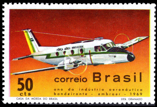 Brazil 1969 Brazilian Aeronautical Industry Expansion Year unmounted mint.