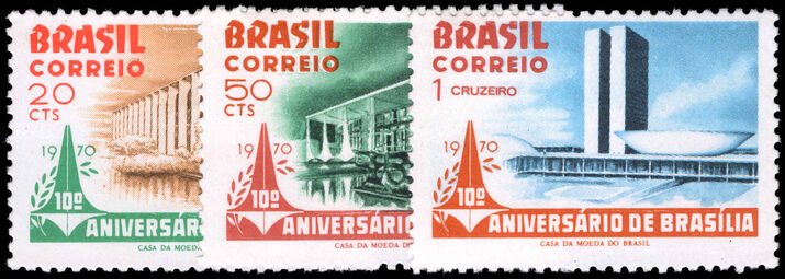 Brazil 1970 Tenth Anniversary of Brasilia unmounted mint.