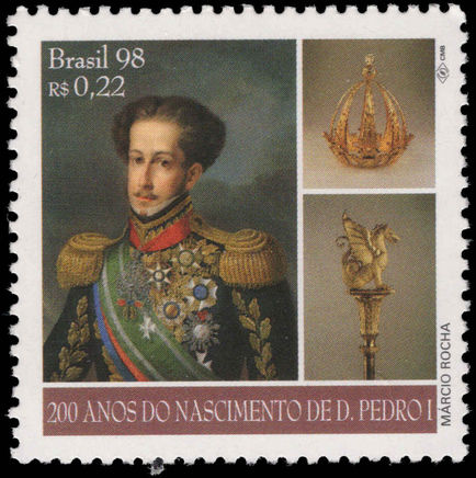 Brazil 1998 Emperor Pedro I unmounted mint.