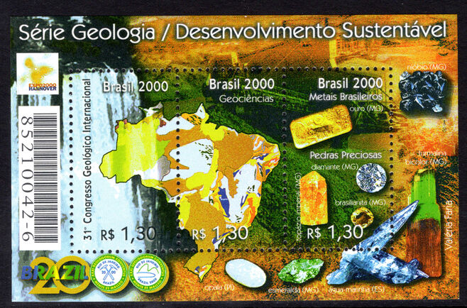 Brazil 2000 EXPO souvenir sheet unmounted mint.