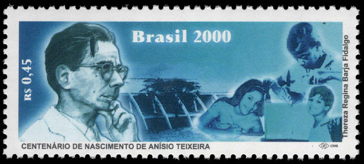 Brazil 2000 Anisio Teixeira unmounted mint.