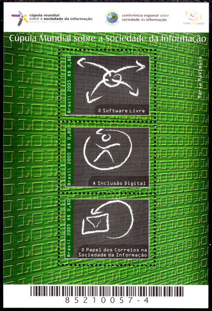 Brazil 2005 World Information Society souvenir sheet unmounted mint.
