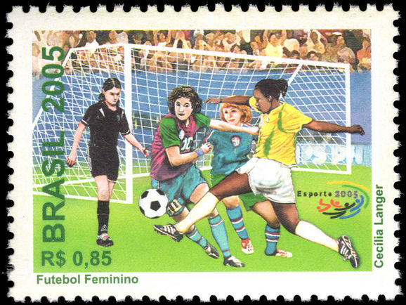 Brazil 2005 Womens Football unmounted mint.