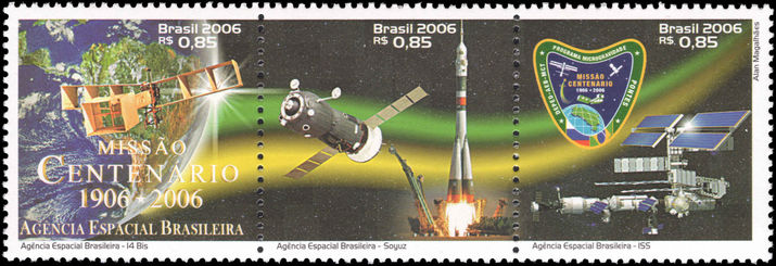 Brazil 2006 Centenarian Space Mission unmounted mint.