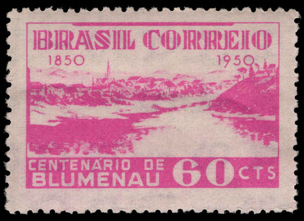Brazil 1950 Founding of Blumenau lightly mounted mint.