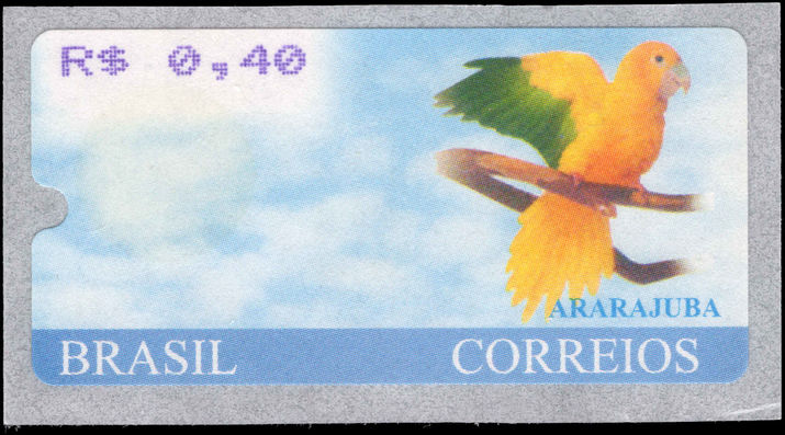 Brazil 2000 0.40c Ararjuba ATM unmounted mint.