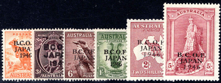 1946 BCOF set (less 1d) lightly mounted mint.