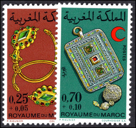 Morocco 1972 Red Crescent. Moroccan Jewellery unmounted mint.