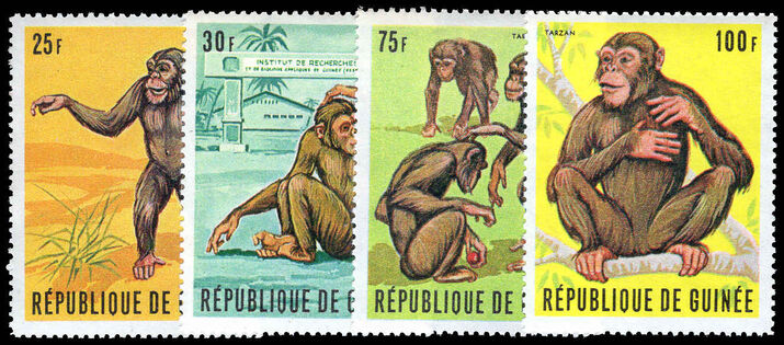 Guinea 1969 Tarzan (famous Guinea Chimpanzee) unmounted mint.