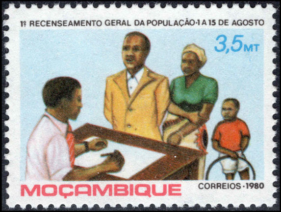 Mozambique 1980 First Census unmounted mint.