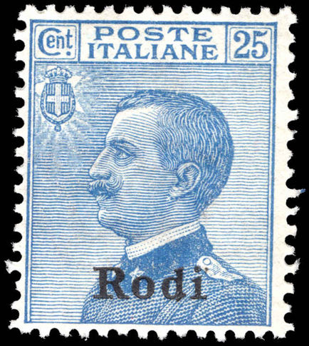 Rodi 1912-21 25c blue unmounted mint.