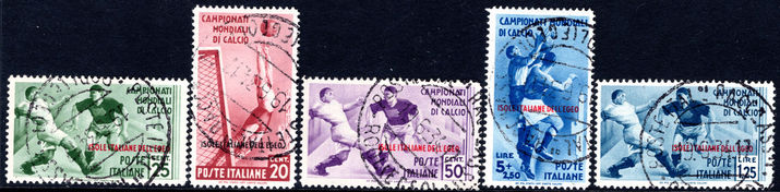 Dodecanese Islands 1934 Football regular set fine used.