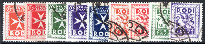 Dodecanese Islands 1934 Postage Due set fine used.