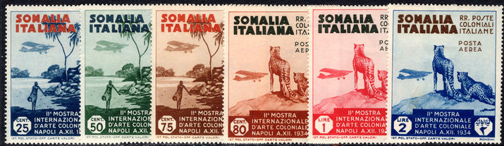 Somalia 1934 Colonnial Exhibition Air set lightly mounted mint.