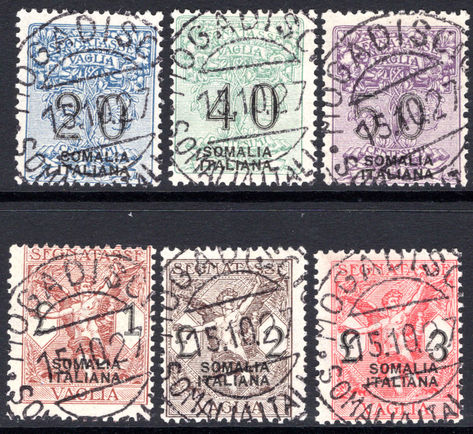 Somalia 1926 Money order set fine used.