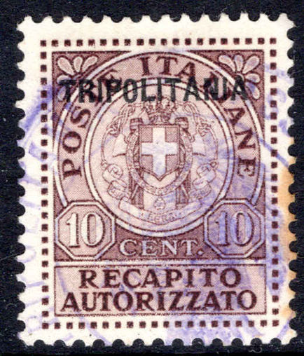 Tripolitania 1931 10c red-brown Concessional Post fine used.